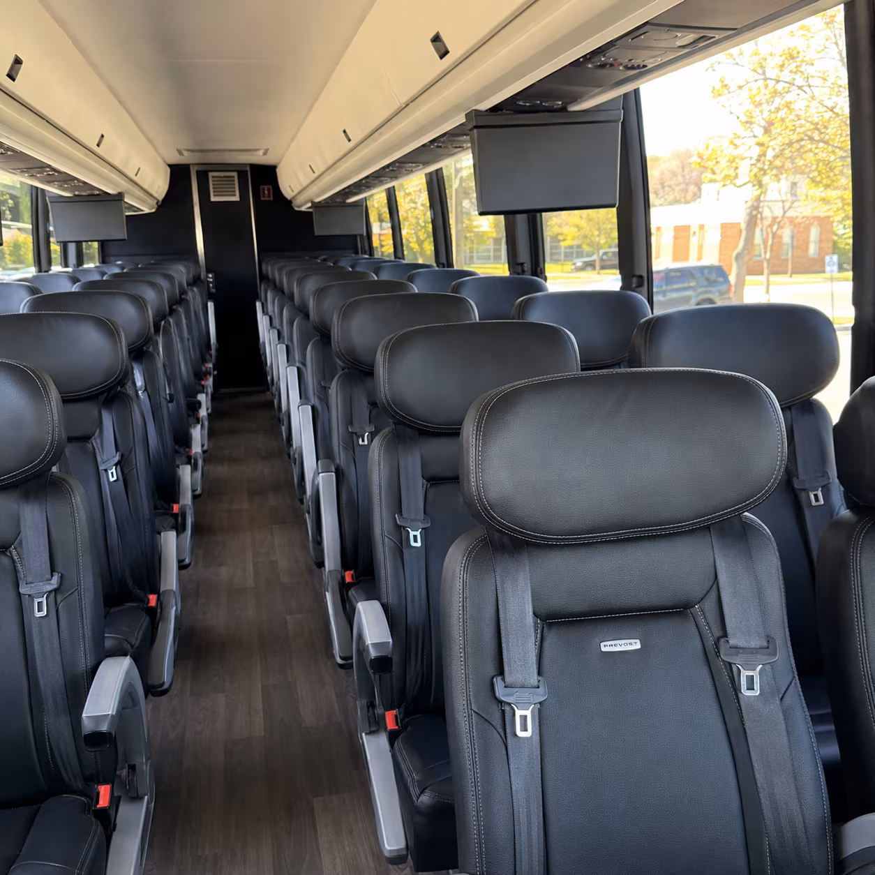 lakewood 45 passenger charter bus inside