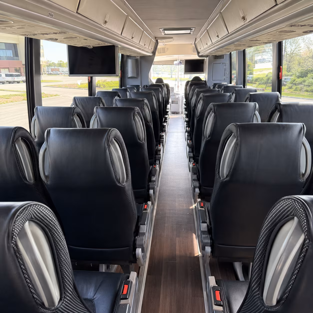 lakewood 56 passenger charter bus inside